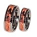 Southern Designs Orange Camouflage His & Her Ring Band Set - Half USA - 1 Year Warranty