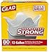 Glad Trash Bags, Tall Kitchen Quick-Tie Garbage Bags - 13 Gallon White Trash Bag ‚ 80 Count