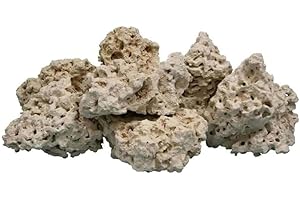 YINAT Nature's Ocean Atlantic Base Rock Coral Reef, 50 Lbs - Premium Aquarium Base Rock, Natural Coral Reef Rock, Enhances Aquascaping and Biological Filtration