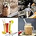 CAPRIER 10 Reusable Straws 10.5 inches Premium Set, Extra Long Stainless Steel Straws, Metal Straws for Yeti Tumbler, No Fading Color Dishwasher (10 Straws, 2 Brush, 1 Handmade Case, 1 Pouch) | Silver