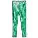 TFJH E Children Shiny Fish Scale Stretch Leggings Pants for Little Girls Green 100