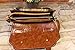 UonBox Women's British Vintage PU Leather Patchwork Satchel Shoulder Handbag Coffee