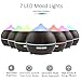 Essential Oil Diffuser, Mulcolor 250ml Wood Grain Aromatherapy Diffuser Ultrasonic Aroma Diffuser Cool Mist Humidifier with Low Water Auto Shut-off, 7 Color LED, Perfect for Father's Day Gift Home Spa