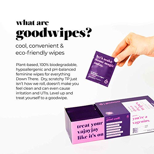Goodwipes Flushable Down There Feminine Hygiene Wipes, Lavender Scent, Individually Wrapped, Perfect for Travel… - Image 2