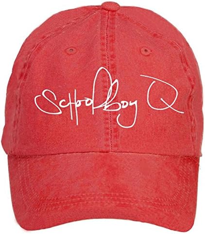LongDaCo ScHoolboy Q Logo Classic Baseball Cap with Adjustable Hat Men Red
