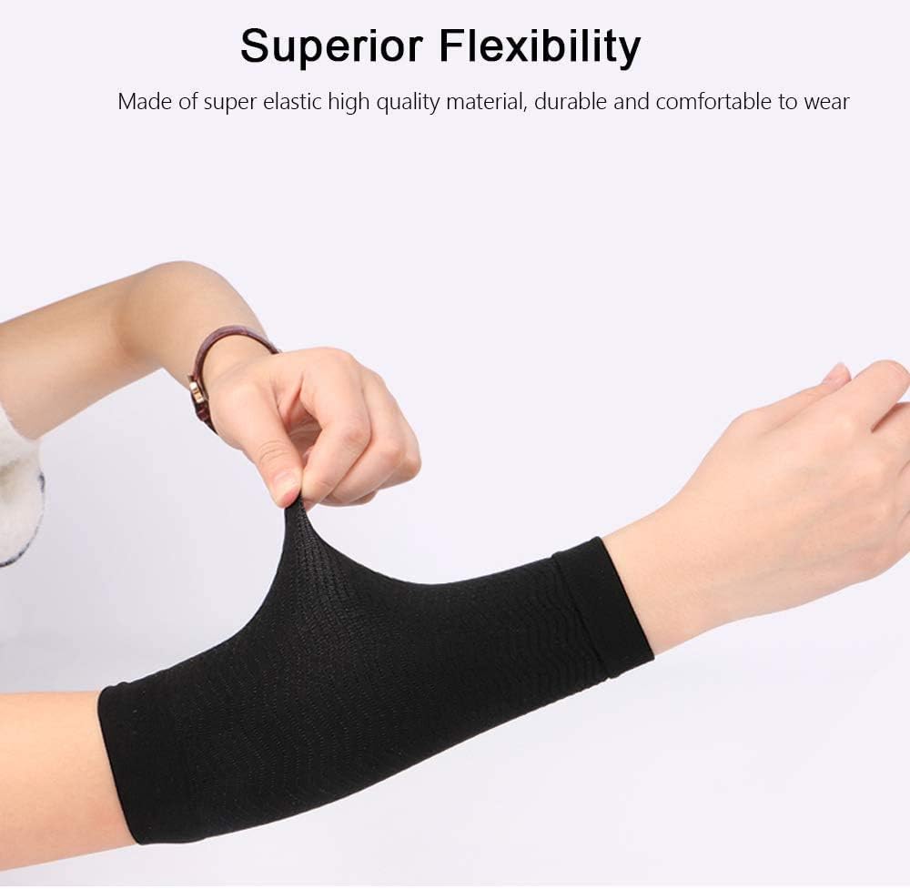 2 Pairs Arm Slimming Shaper Arm Compression Sunscreen Wrap Sleeve for Women Weight Loss Upper Arm Shaper Helps Lose Arm Fat Toneup Arm Shaping Sleeves for Beauty Women - Image 5