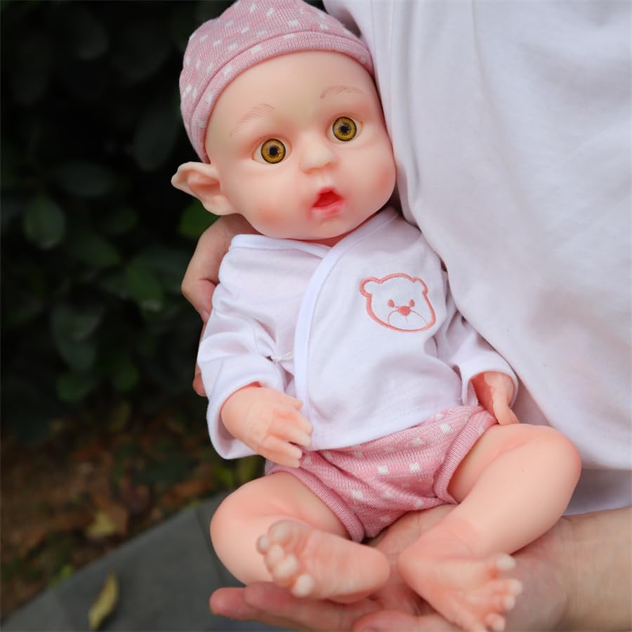 Photo 1 of SERENDOLL 18.5" Full Silicone Reborn Baby Doll Soft Solid Silicone Infant Soft Body Dolls That Look Real,Not Hollow Vinyl Dolls,Bald Girl 016