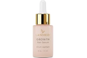 Lanmeri Vegan Hair Growth Serum - Natural Hair Regrowth and Hair Loss Treatments for Women & Men - Scalp Serum for Thinning Hair - Fuller, Thicker and Healthier Hair in 90 Days, All Hair Types