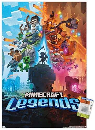 Trends International Minecraft: Legends - Key Art Wall Poster, 22.375" x 34", P…