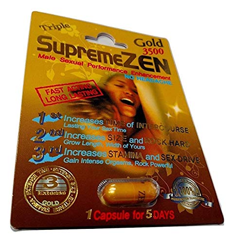 SupremeZen Gold Male Enhancement Pills #1 Energy Boosting Sex Pills (4 Pack)