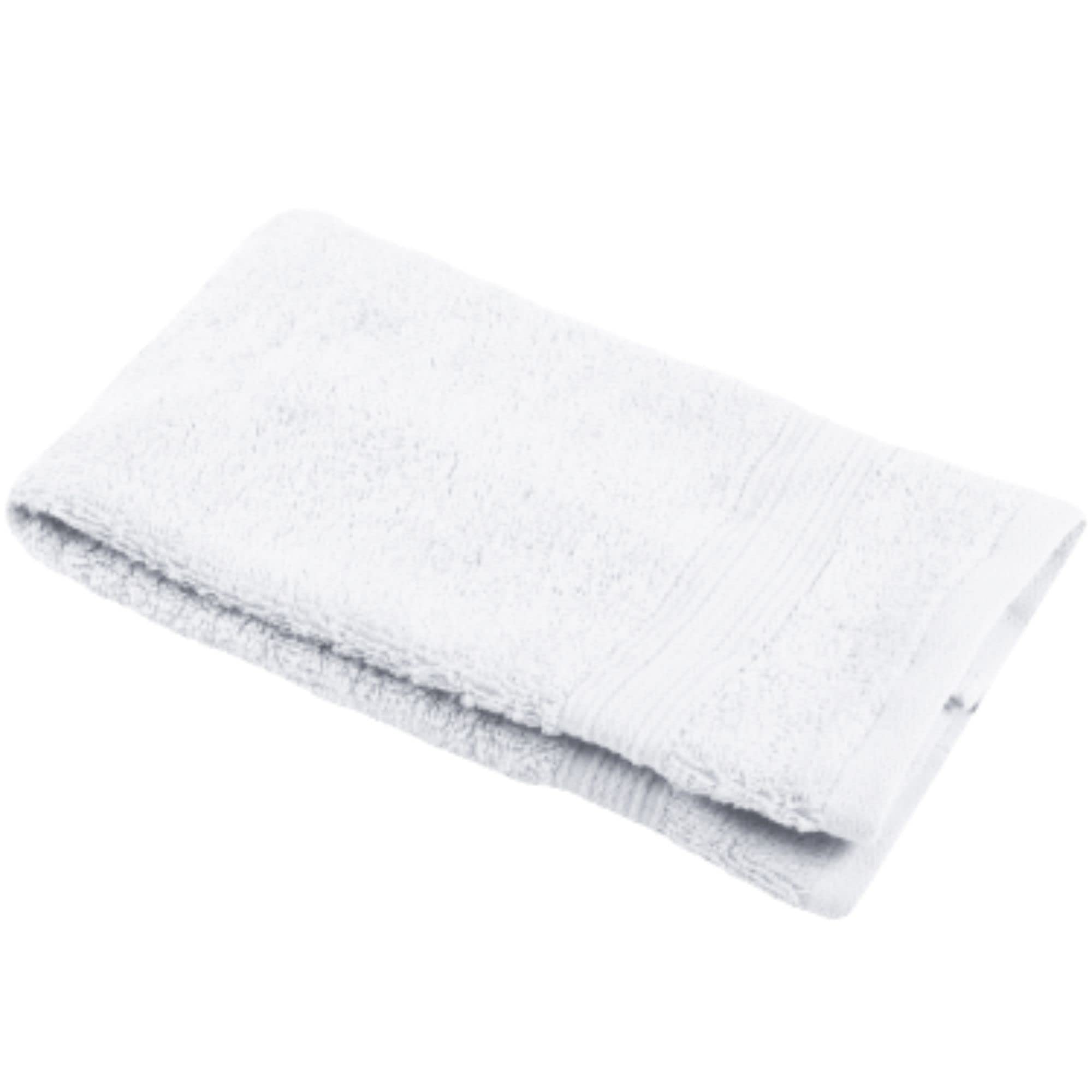 Stof - Bath Towel - Size 30 x 50 cm - 100% Organic Cotton - Colour White - Lagoon Model - Bath Linen - Wash at 40 cm