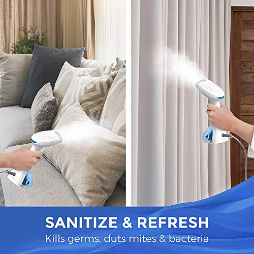 PurSteam Deluxe Travel Steamer for Clothes - Powerful 1300W Portable Handheld Garment Steamer, Removes Wrinkles with Ease - Fast Heat Up and Auto Shut-Off