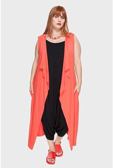 colete longo plus size