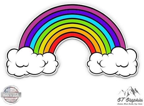 Amazon Com Gt Graphics Rainbow Clouds Cute 3 Vinyl Sticker