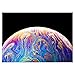 Procart Blacklight Poster Print 24x34 inch, Fluorescent Ink Print on Canvas, Reactive at UV Light, Glow at Blacklight (Virtual Reality Space with Abstract Multicolor Psychedelic Planet)