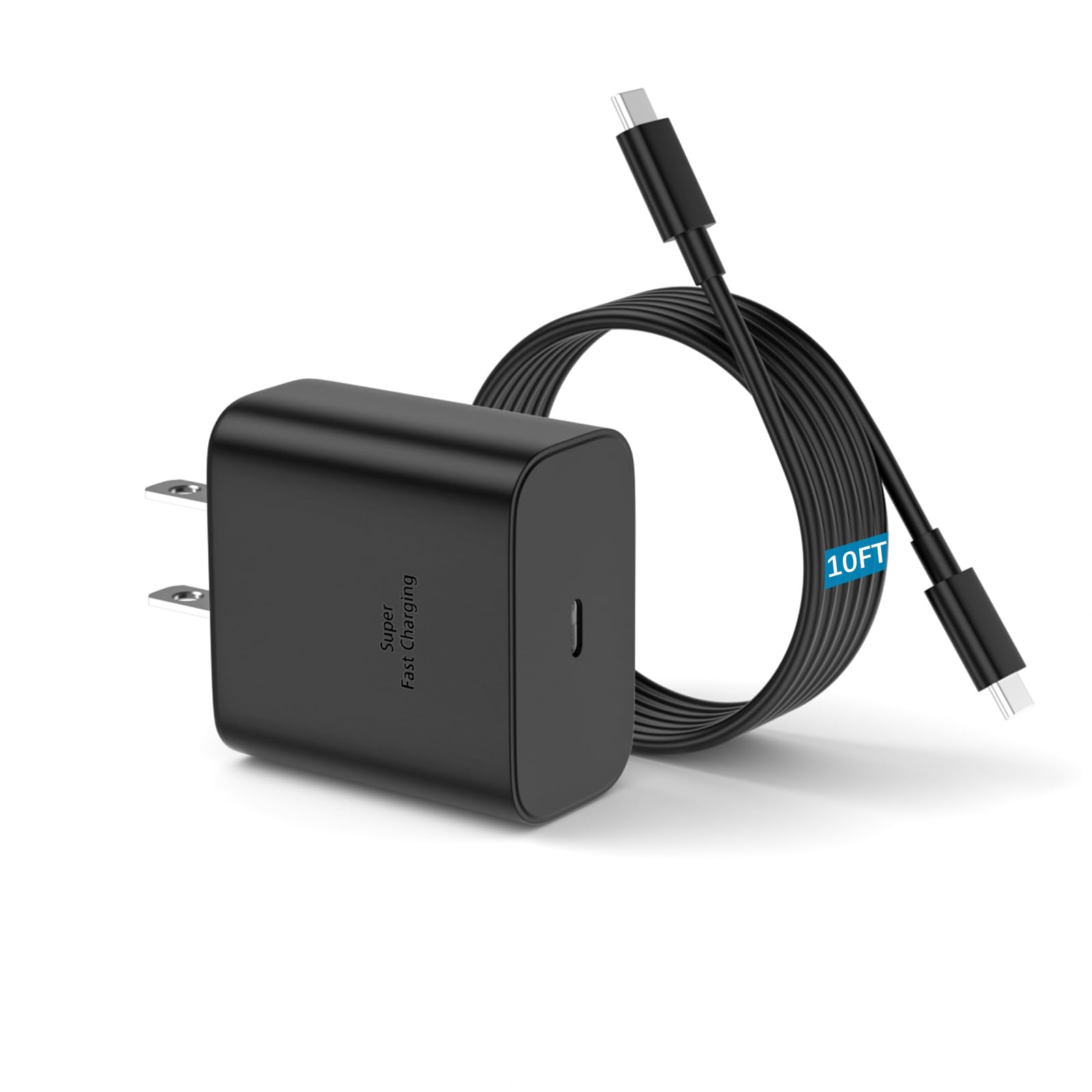 Ryaobwu 45W Super Fast Charger with 10FT USB C Charger Compatible with Samsung Galaxy S25 Ultra/S24 S23 Ultra/S24/S23/S22 Note S10/S9/S8, Galaxy Tab S10/S9/S8 Z Fold 7/Z Flip 7 Type C Wall Charger