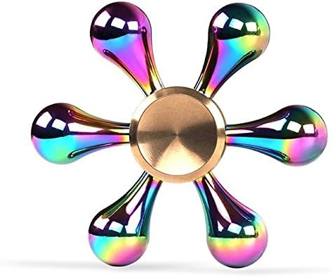 SNIGJAT High Speed Tri-Spinner Fidget Relief Toys,360 Degree Stainless Steel Stress Reducer (Rainbow color)