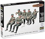 Master Box WWII German Infantry Off the Road Vehicle Riders (6) Figure Model Building Kits (1:35 Scale)