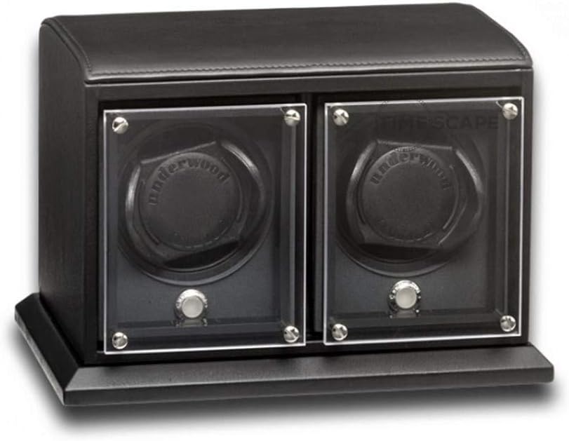 UNDERWOOD (LONDON) - EvO Leather 2-Unit Watch Winder | UN9001/BLK