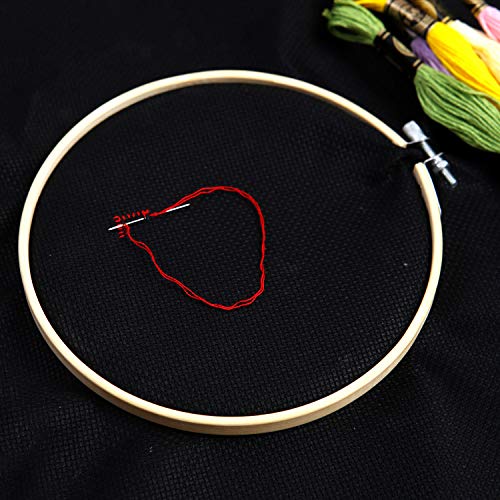 Elcoho 2 Pieces 14 Count 12 by 18 Inch Black Reserve Aida Cloth Classic Cross Stitch Embroidery Fabric (2) - Thumbnail 2