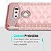 LG V30 Case, LG V35 ThinQ Case, LG V30 Plus Case OTOONE [Geometric Serise] Slim Dual Layer Heavy Duty Scratch Resistant Defender Protective Silicone Armor Case Cover for LG V30+ 2017 (Rose Gold)