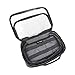 BUBM Clear 2pcs/set Portable Electronic Accessories Travel Organizer Case(Black)