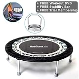 MaXimus Pro Gym Rebounder Mini Trampoline with handle bar. Package Includes Great Compilation Rebound DVD