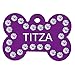 Swarovski Crystals Pet ID Tags (Bone Pink)