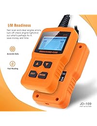 JDIAG Herramienta de escaneo universal OBD2 para lector de códigos de coche, compatible con OBD II, protocolo estándar OBD II de 16 pines para vehículos EOBD CAN