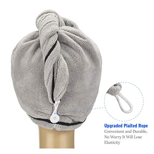 AmazerBath-3-Pack-Hair-Towel-Microfiber-Hair-Towel-Wrap-Rapid-Drying-Hair-Towels-for-Women-Magic-Hair-Drying-Towel-Super-Absorbent-Hair-Towel-Hat-Blue-Purple-Gray
