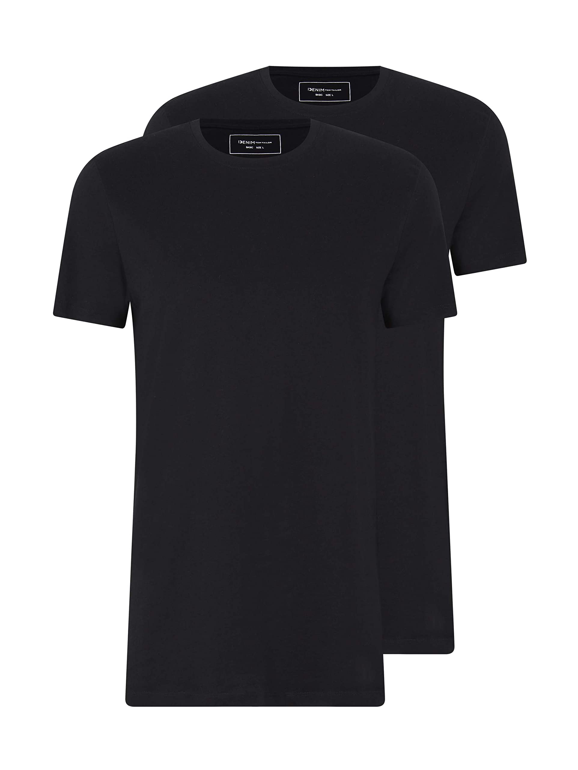 TOM TAILOR Denim Men's Long Fit T-Shirt in Twin Pack