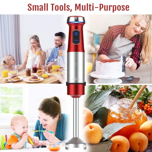 Immersion Hand Blender,500WStepless Speed 4in1 Smart Stick Blender