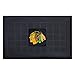 FANMATS 11466 Chicago Blackhawks Heavy Duty Vinyl Medallion Outdoor Door Mat - 19.5in. x 31in.