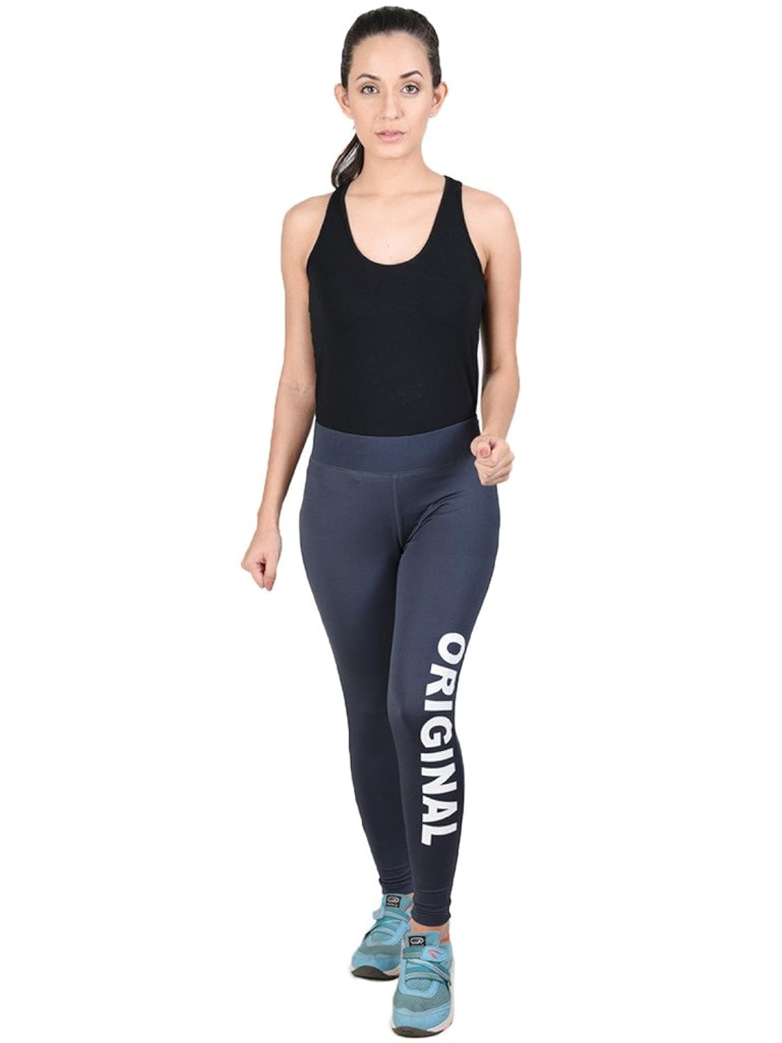 onesport women's polyester spandex jersey dark grey tights(onsp12dg-p)