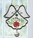 Grandmother Angel Sun Catcher - Pressed Flowers in Suncatcher with Silver Heart Grandma Charm - Gift for Grandma