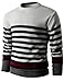Zongke Mens Casual Striped Slim Fit Pullover Sweater