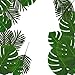 Hicarer 36 Pieces 2 Kinds Artificial Palm Leaves Faux Palm Tree Leaf Fake Monstera Tropical Leaves for Decoration, Green