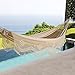 NOVICA Natural Beige Ecru Cotton 2 Person Hand Woven XL Brazilian Hammock with Handmade Crochet Fringe, Manaus Majesty' (Double)