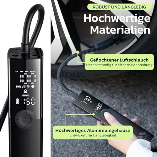Woowind Premium Luftpumpe, 12V-Kabel, SUV Offroad, Auto-Stopp, 10.3BAR 6