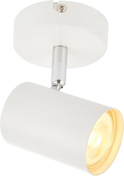 National Lighting Adjustable Single Spotlight IP20 Dimmable 7W GU10 White