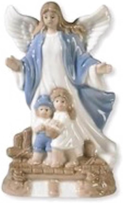 Guardian Angel With Children Figurine 5 1/2" Porcelain