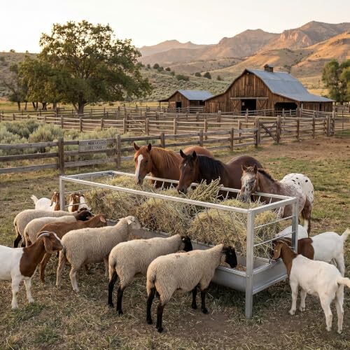 Generic Galvanized Steel Sheep Feeder