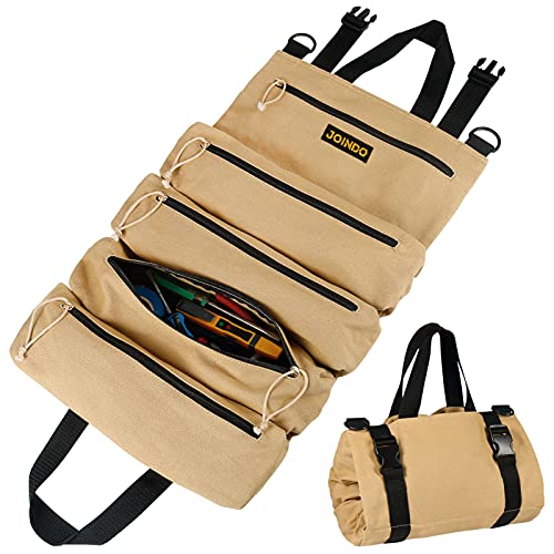 JOINDO Water Resistant Tool Roll Bag with Wrap Straps, Heavy