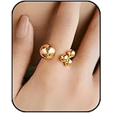 Gold Chunky Statement Rings for Women,Silver Dome Western Jewelry No Tarnish Adjustable Thick Vintage Trendy Open Rings Jewelry Gifts for Women