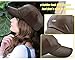 Men's Classic Plain Adjustable Leather Baseball Cap Sports Outdoor Panel Hat Sun Hat, Dark Brown, 56-60cm