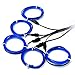 EL Wire,SOLMORE 5 X 1 Metre EL Wire Neon Glowing Strobing Light Waterproof LED Strip Electroluminescent Wire Kit for Halloween Party Xmas Indoor Outdoor Decoration (Blue)