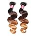 Nadula 8A Grade Brazilian 3 Tone Ombre Color 1B/4/27# Body Wave Hair 3 Bundles Cheap Brazilian Virgin Human Hair Products 100+/-5g/pcs Weave Extensions Natural Color (18 20 22)