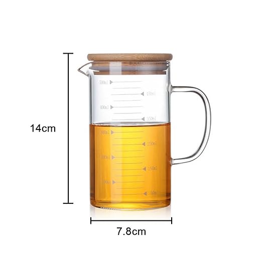 Vaso medidor de cristal resistente al calor de 350 - 1000 ml ...