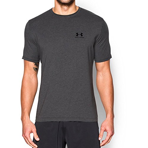 Under Armour Men's Charged Cotton Sportstyle T-Shirt, Carbon Heather/Black, Medium