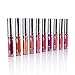 LeMu's Cosmetics 10 Colors Gift Set 100% Natural Moisturizing Lip Gloss Brand Waterproof Long Lasting Matte Lip Glosses Liquid Lipstick Kit